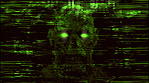 Scary neon skull - Gif animation