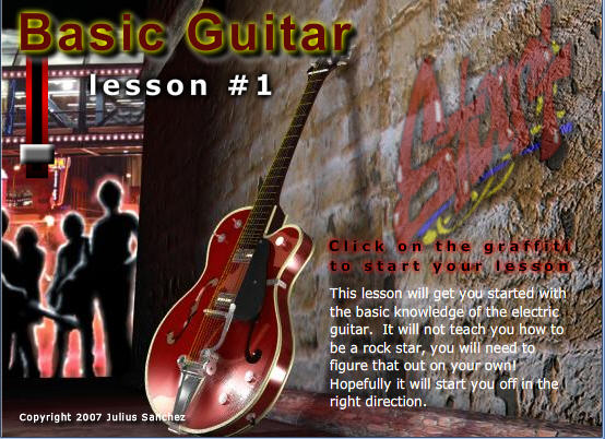 Guitar Lesson Flash Animation