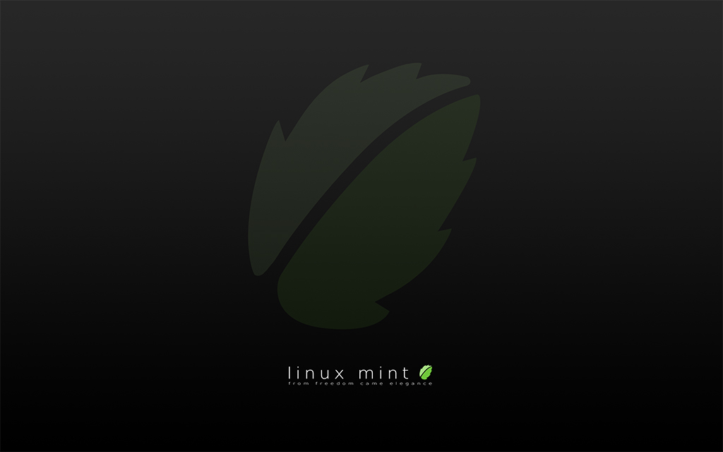 Linux Mint Graphite Leaf