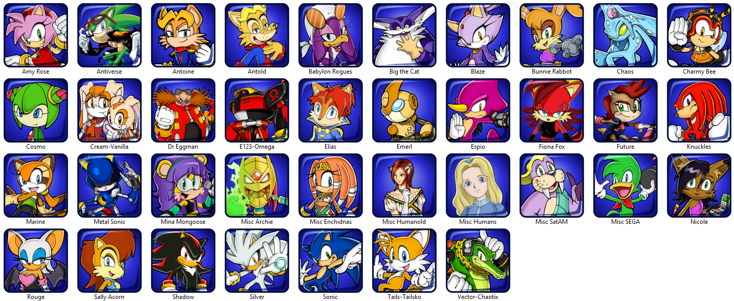 mario and sonic characters names