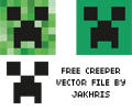 Minecraft Creeper Face Vector