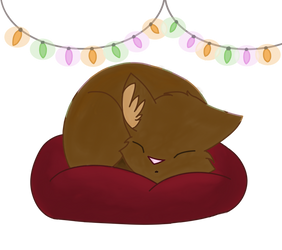 Sleepy Christmas Cat