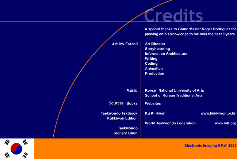 TKD Credits Section