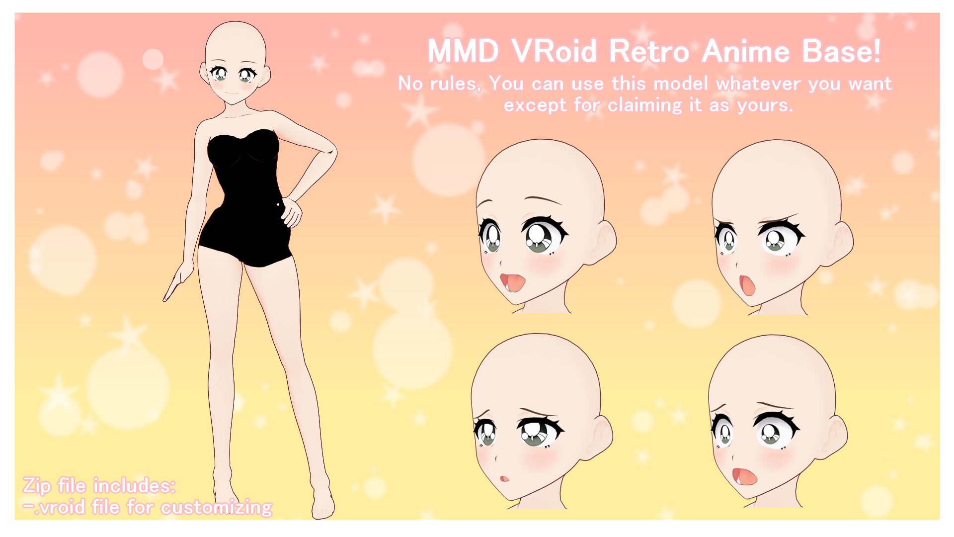 MMD VRoid Retro Anime Base [DL!] by MichiruMono on DeviantArt