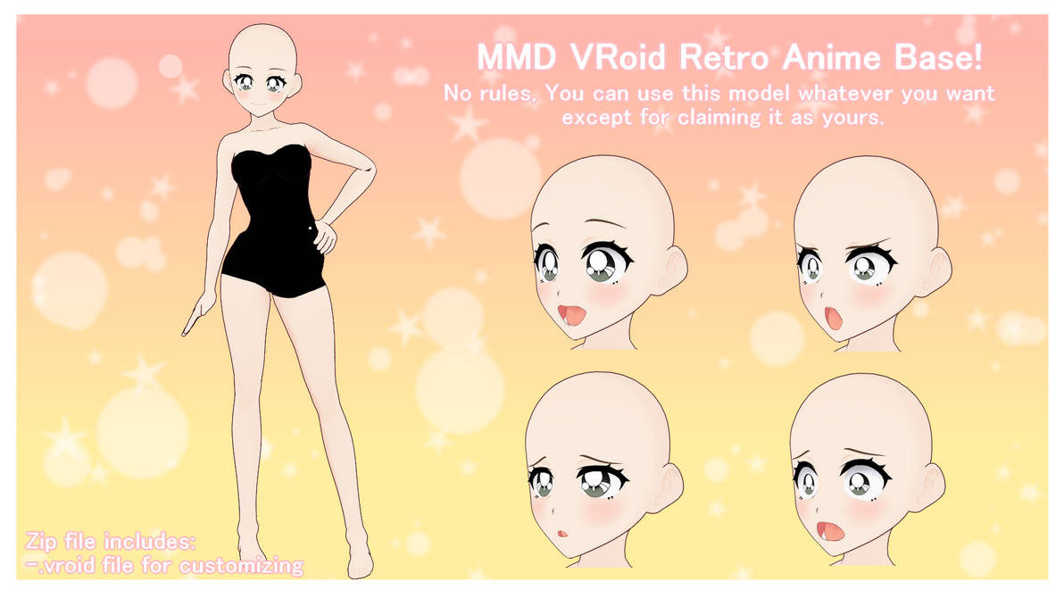 MMD VRoid Retro Anime Base [DL!] by MichiruMono on DeviantArt