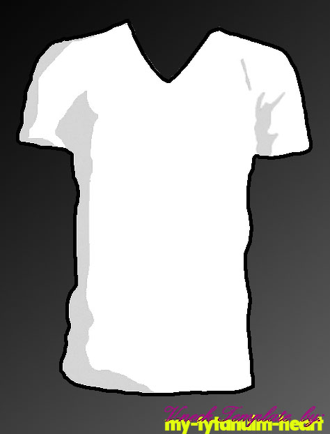 V-neck T-shirt Template by my-tytanium-heart on DeviantArt