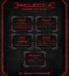 Project-X Rainmeter Skin - By BeautyDesignZ