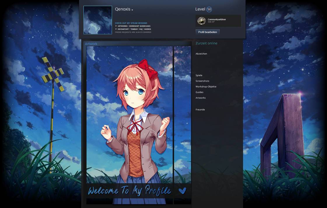 Steam Artwork Design Ddlc Sayori By Qenoxis On Deviantart