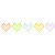 Free Icon: Rainbow Hearts