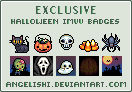 Halloween Pixel Badges by Zagittorch