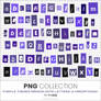 Purple Themed Ransom Letters | PNG Pack