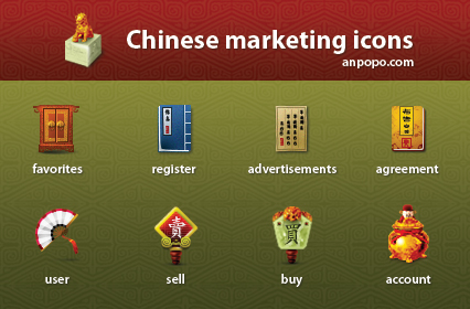 Chinese marketing icons