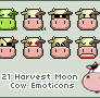 Harvest Moon Cow Emoticons