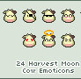 Harvest Moon Cow Emoticons 2