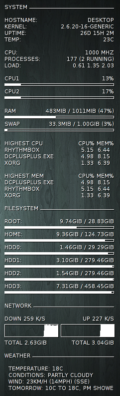 My Conky Config 1.3