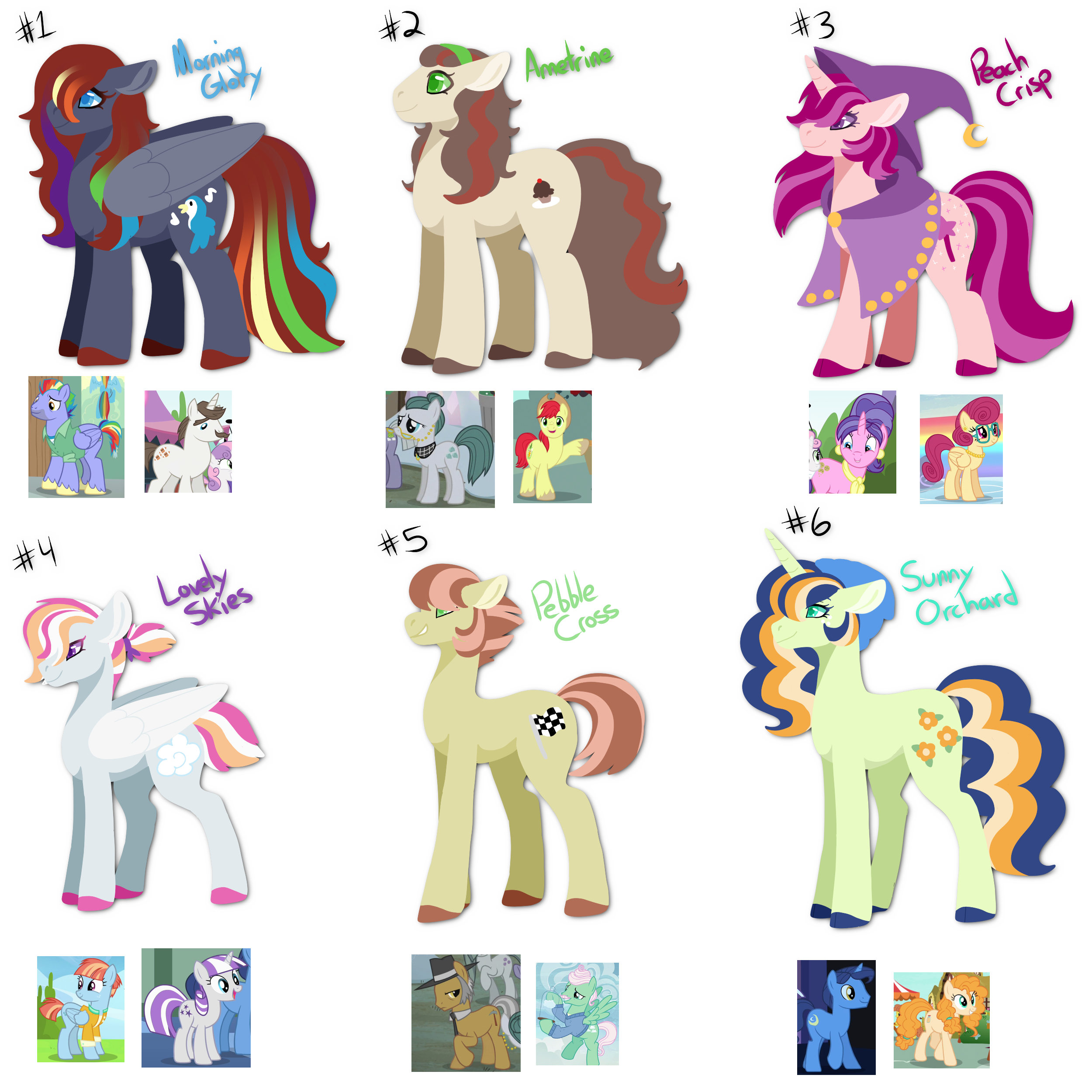 Mane 6 Parent Swap Adoptables [2/6 OPEN]