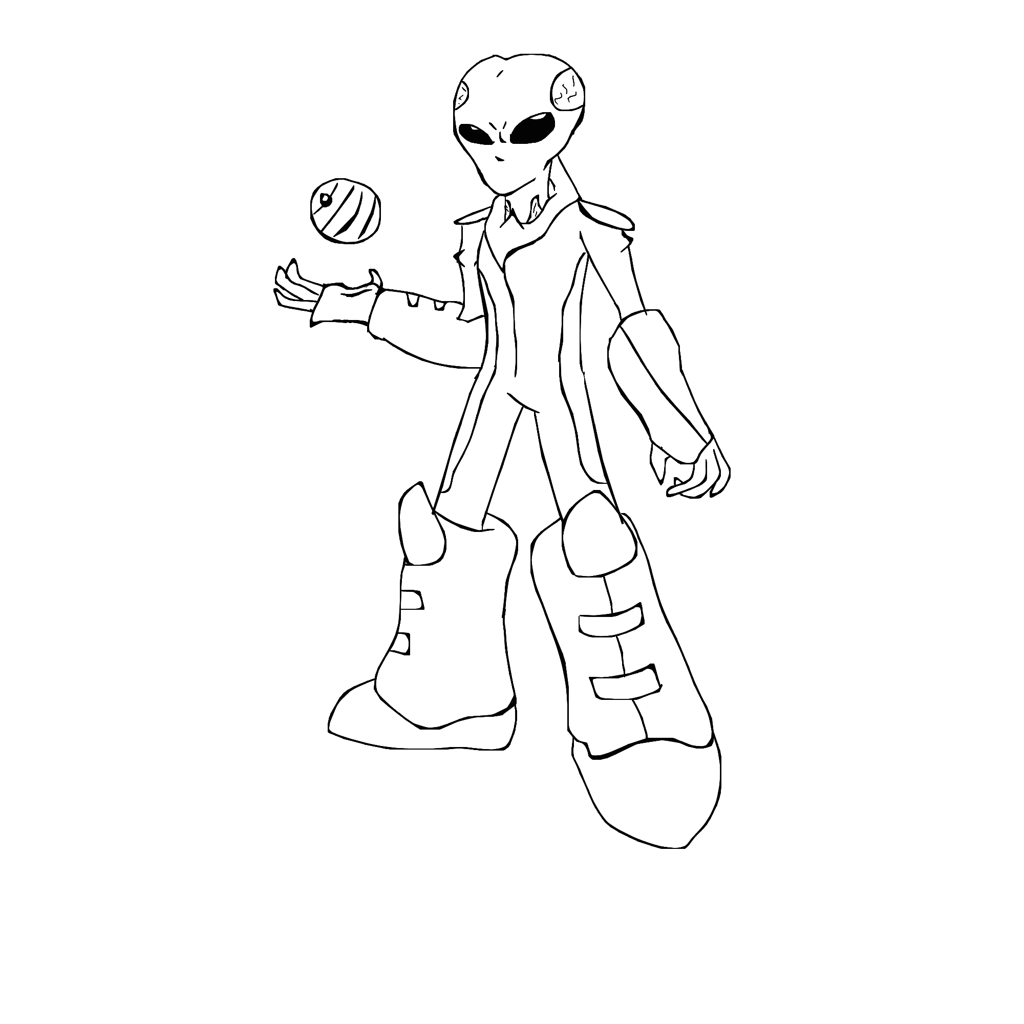 Alien Sketch by EternalKage on DeviantArt