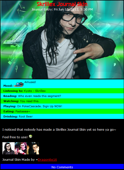 Skrillex Journal Skin