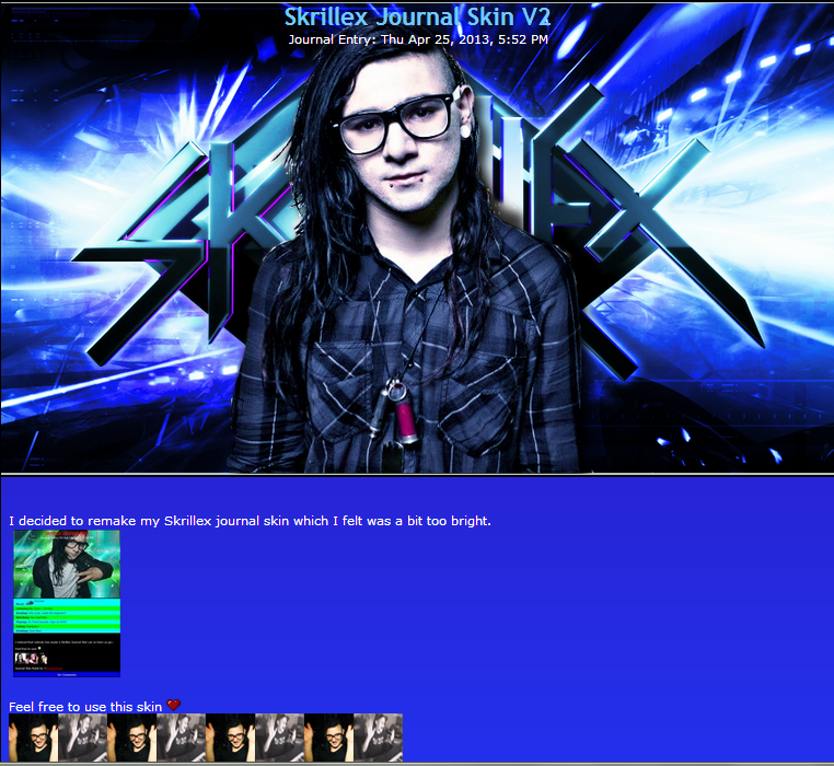 Skrillex Journal Skin V2