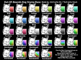 Out Of Bounds Dog Stamp Bases