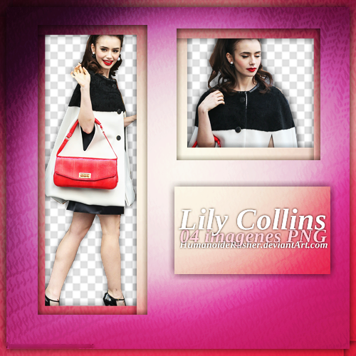 Lily Collins Pack PNG #02