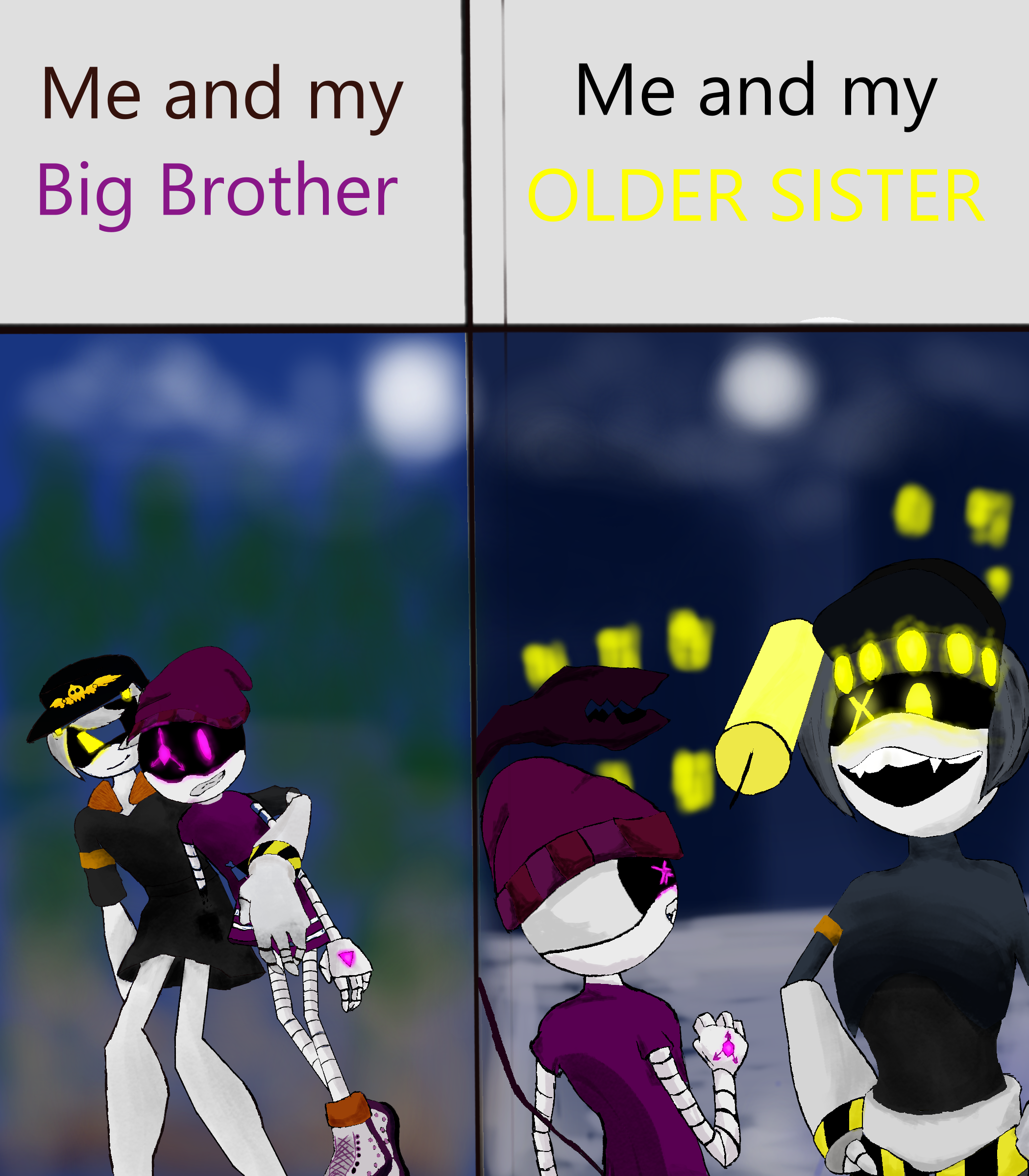 Sibling be like by Luminastage on DeviantArt