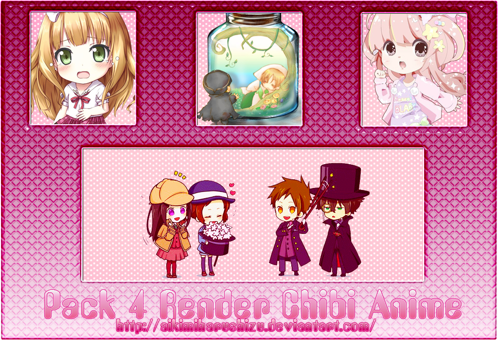 Pack 4 Render Chibi Anime by Aikimi Harushizu by AikimiHarushizu on ...