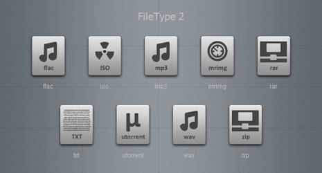 Grey File Type Icons 2
