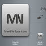 Grey File Type Icons PSD