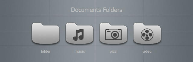 Grey Documents Folders