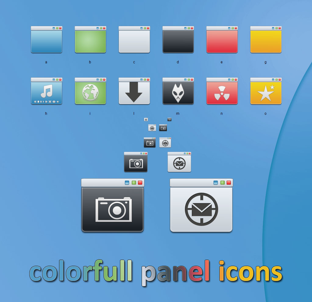 Colorfull panel icons