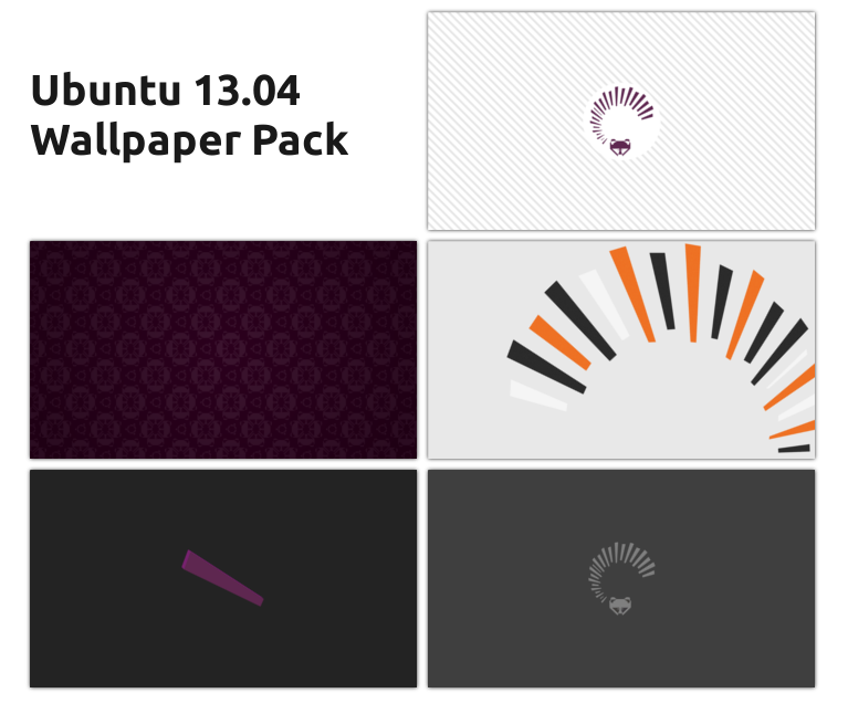 Ubuntu 13.04 minimal Wallpaper Pack