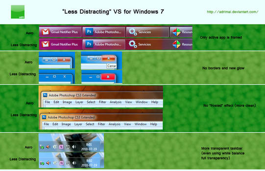 LessDistracting for Windows7