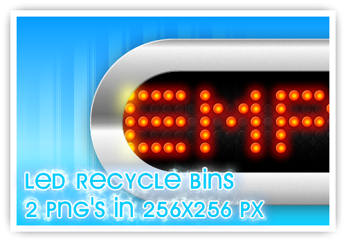 LED Recycle bins