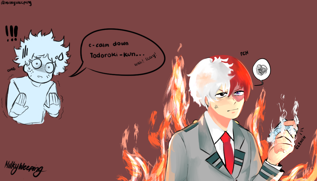 Calm Down Todoroki! by MilkyWeeping on DeviantArt