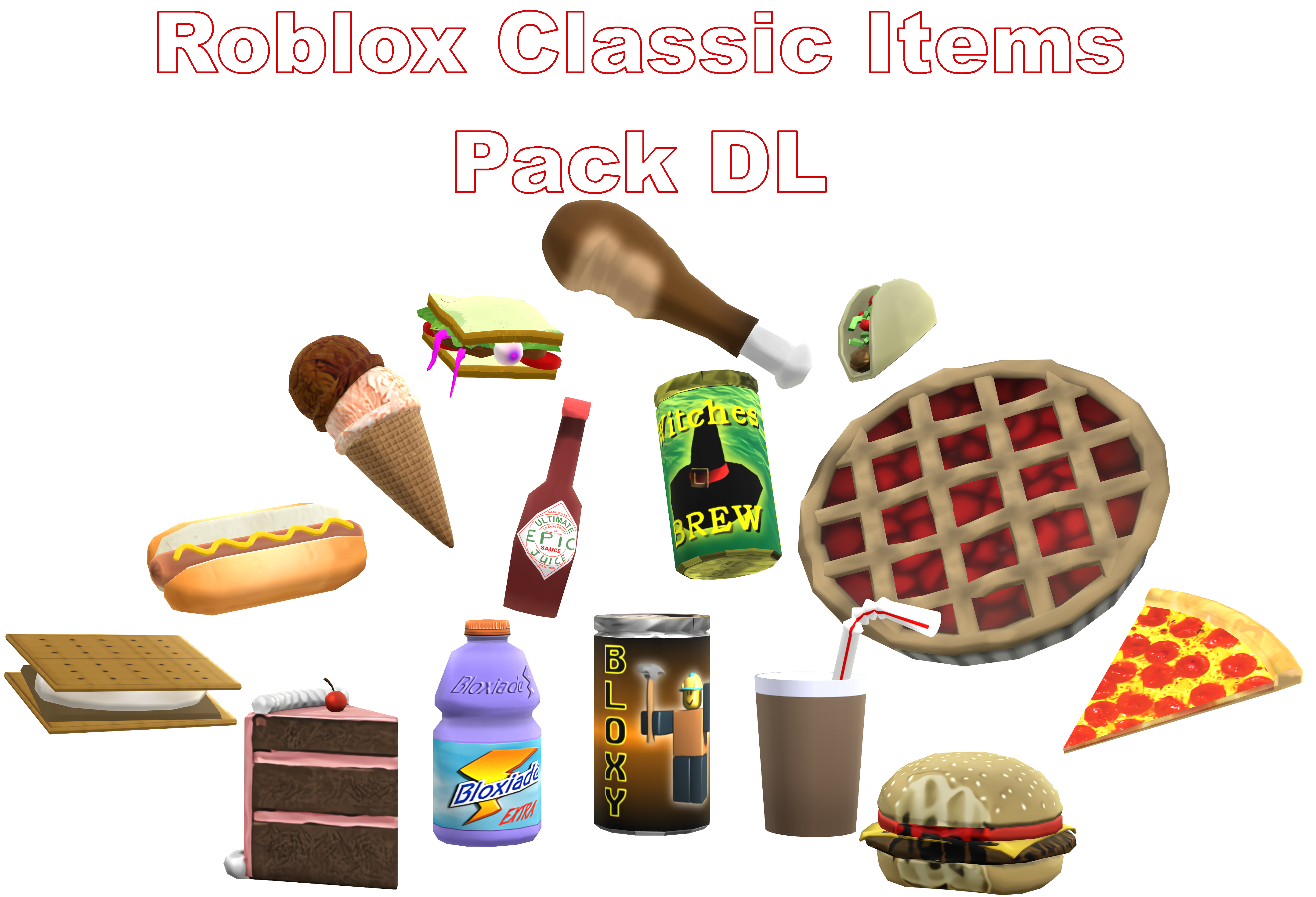 Roblox MMD : Classic Item Pack DL~ by The-Irish-Gal on DeviantArt
