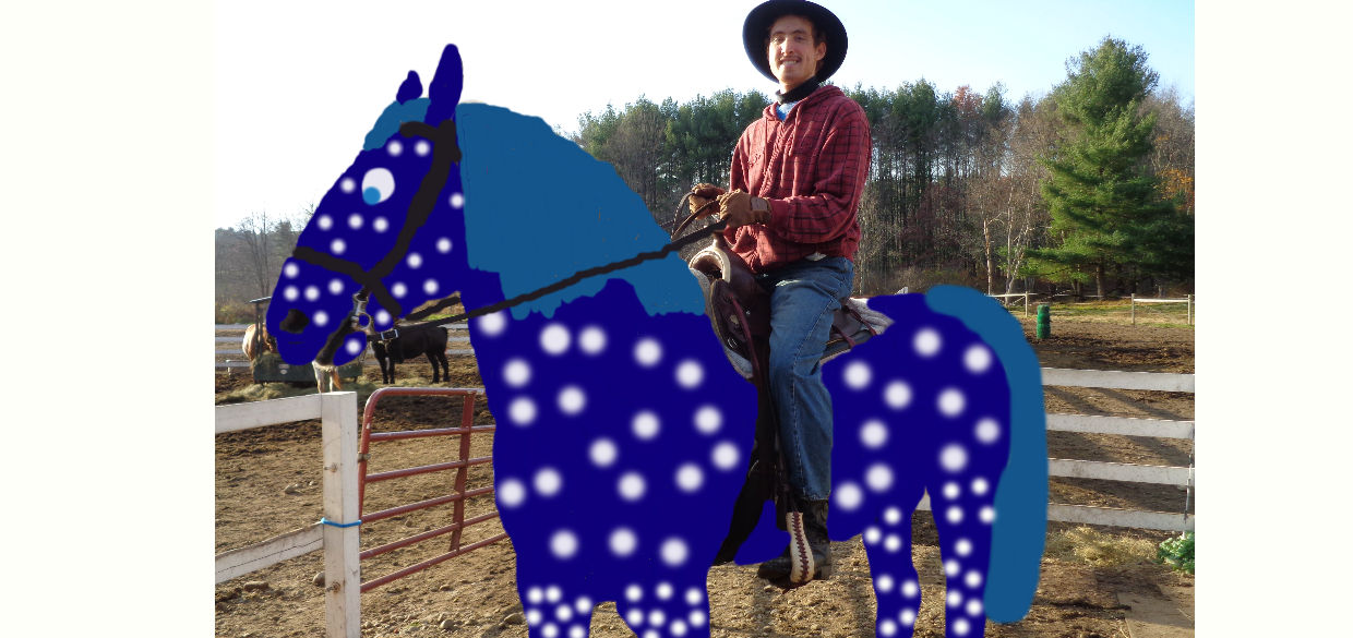 Jon Ohman Riding a Dapple Blue Horse by jonstallion on DeviantArt