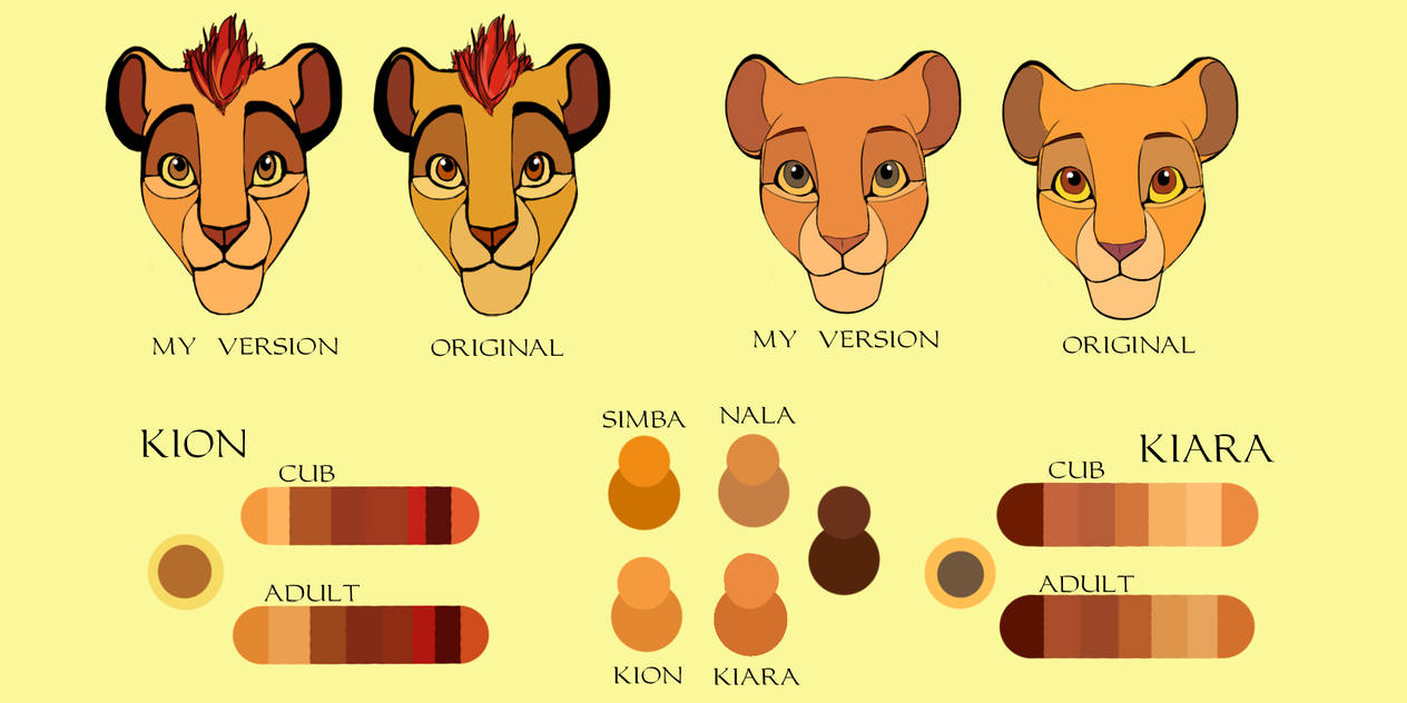 TLG | Kion and Kiara | Color Scheme by Saakumi on DeviantArt