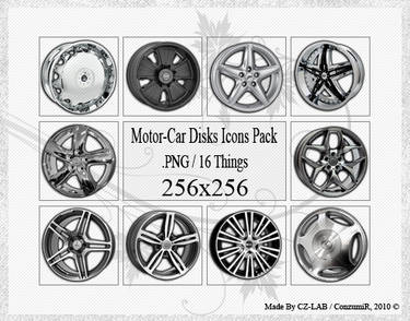 Motor-Car Disks Icons Pack