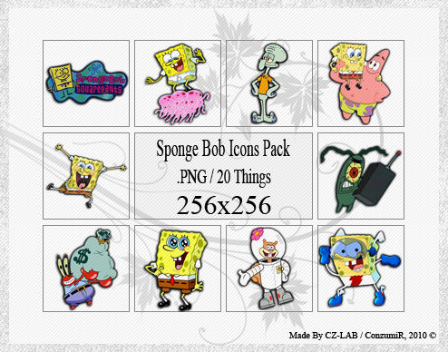 Sponge Bob Icons Pack by conzumir on DeviantArt