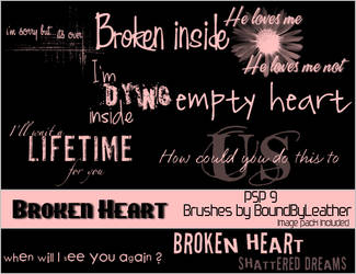 Broken Heart PSP Brushes
