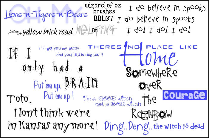 Wizard Of Oz Quotes Brushes By Bound By Leather On Deviantart