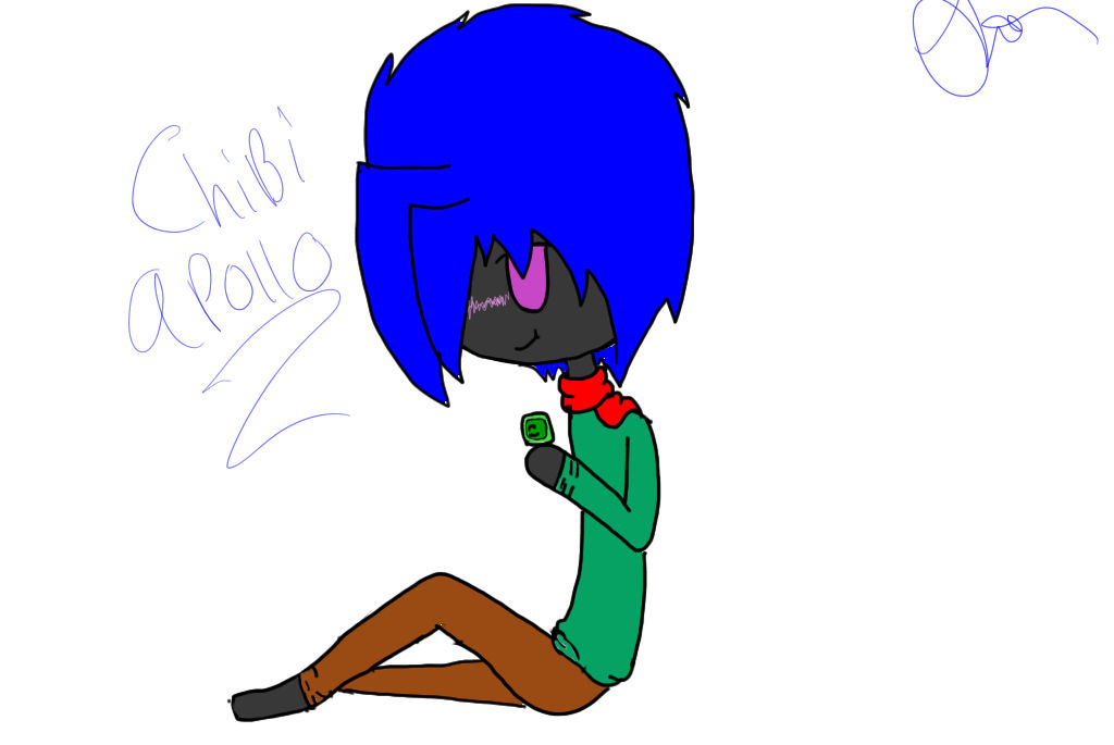 Chibi Apollo With a Slime by TheMajesticSuezie on DeviantArt