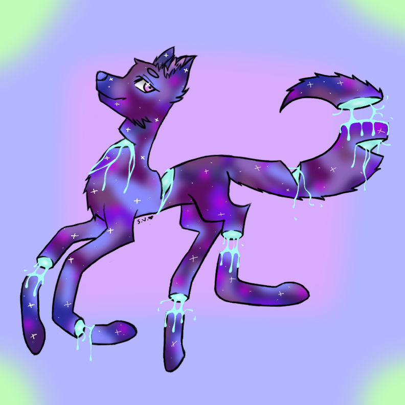 Galaxy Wolf by MomoArtz on DeviantArt
