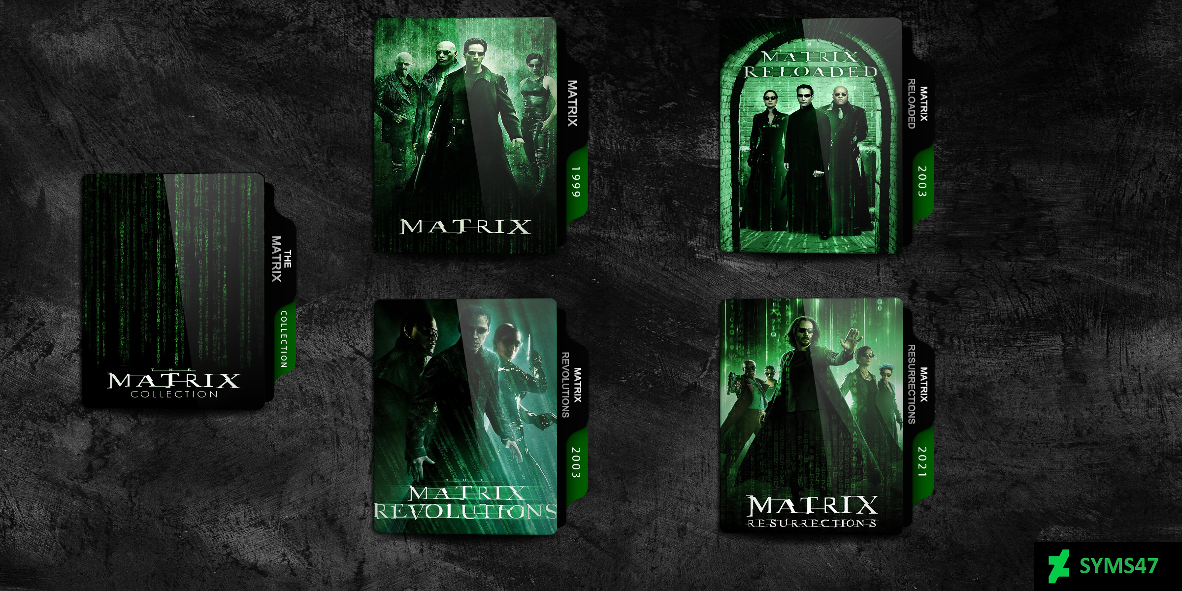 The Matrix Movie Collection Folder Icon by syms47 on DeviantArt