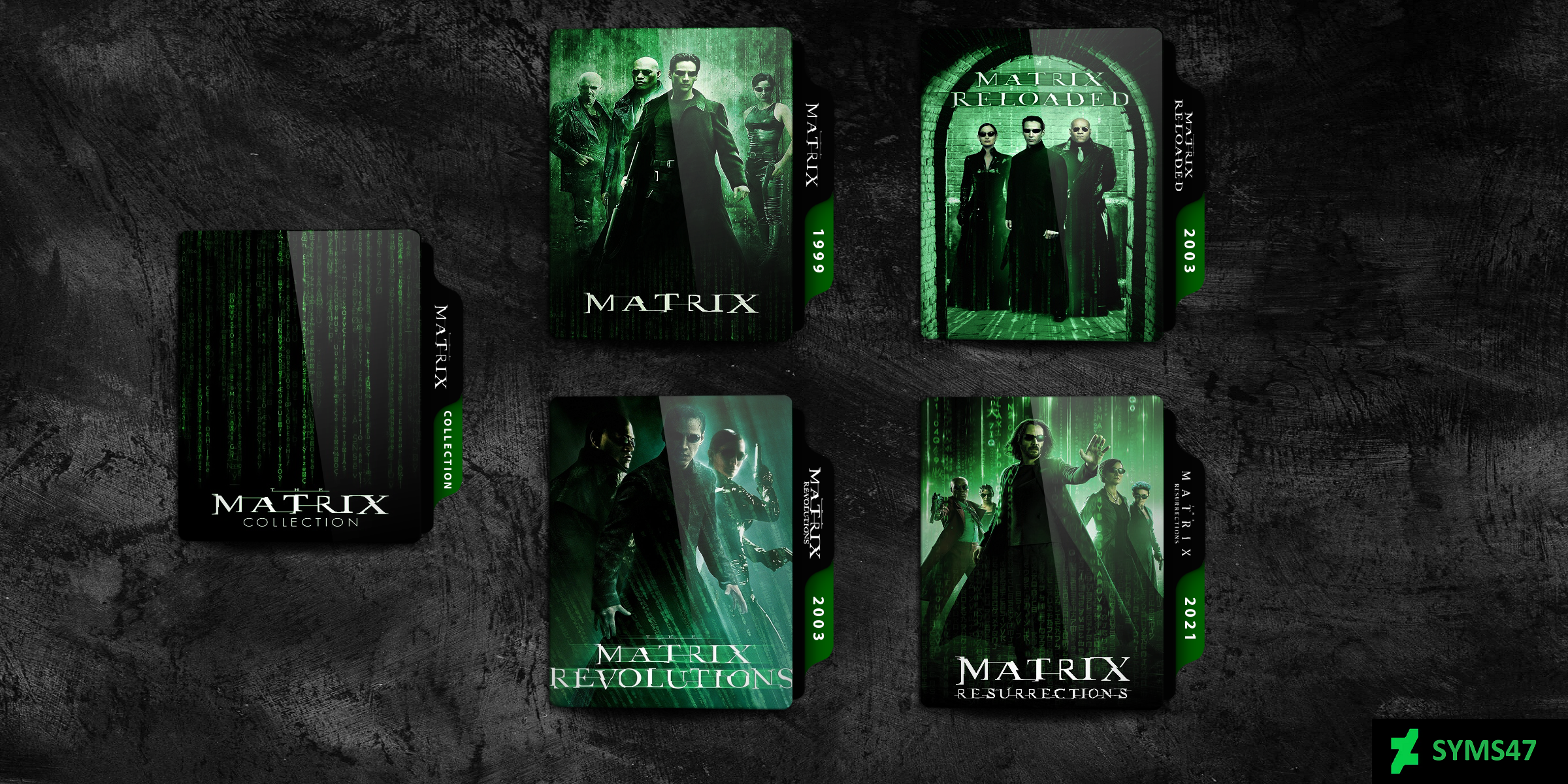 The Matrix Movies Collection Folder Icon Pack by syms47 on DeviantArt