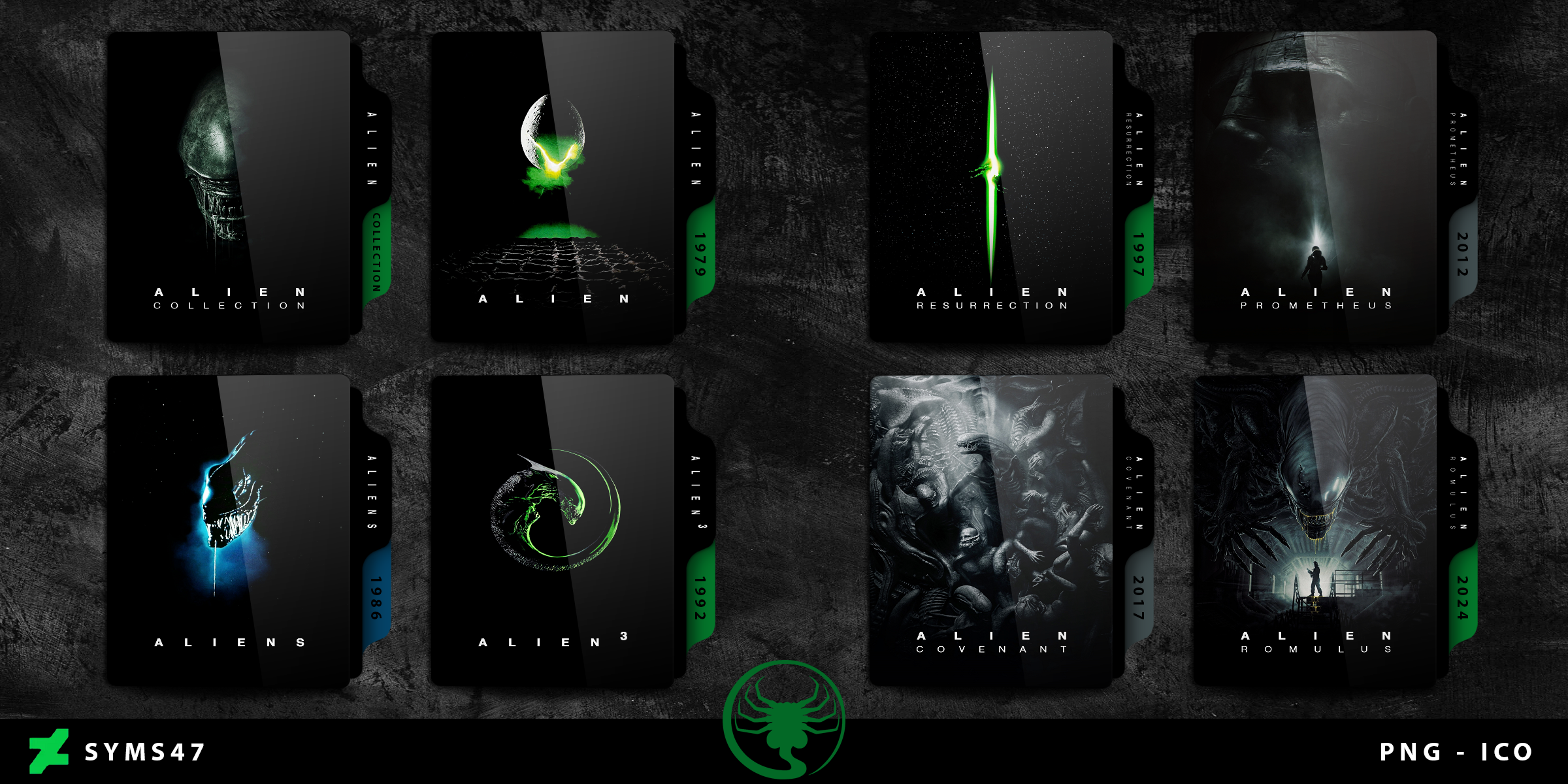 Alien Movies Collection Folder Icon Pack by syms47 on DeviantArt