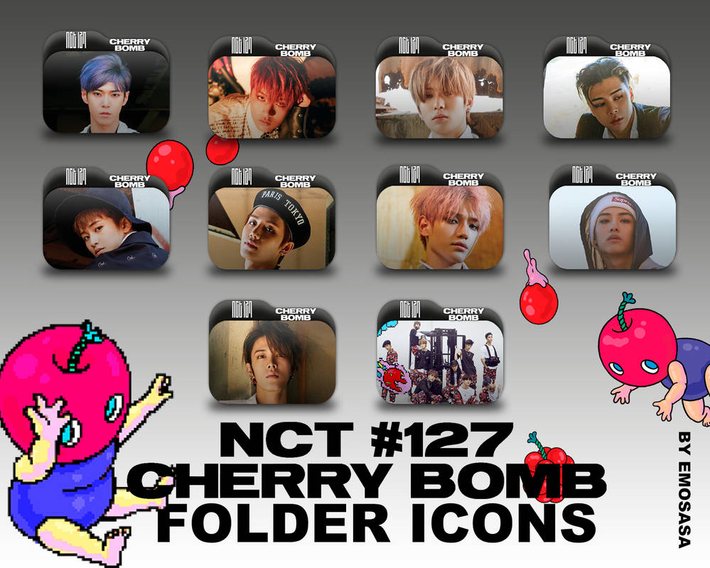 NCT #127 'CHERRY BOMB' Folder Icons Pt.3 by emosasa on DeviantArt