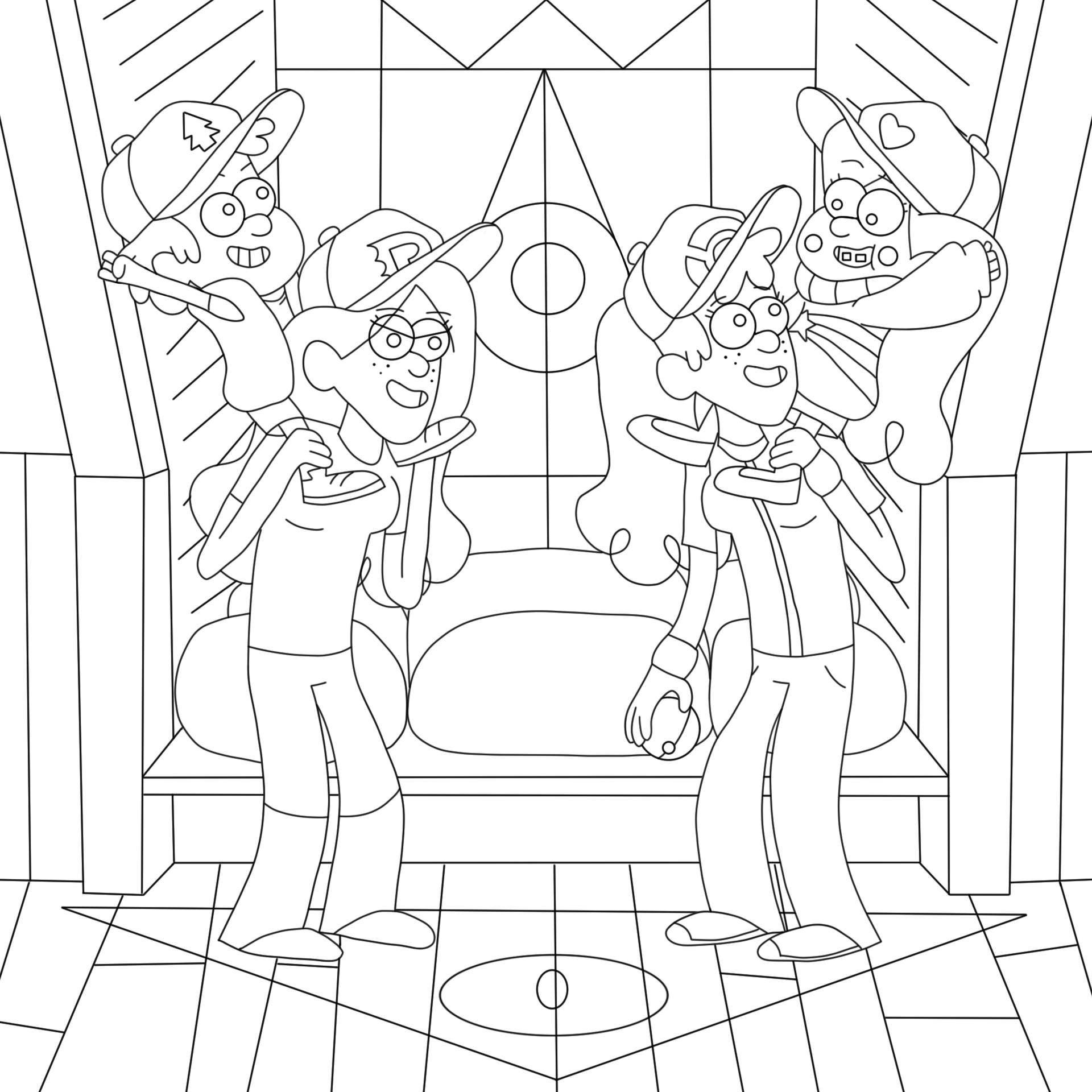 National Sibling Day Lineart by pokebudy29 on DeviantArt