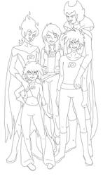 Phantom Family Lineart 1